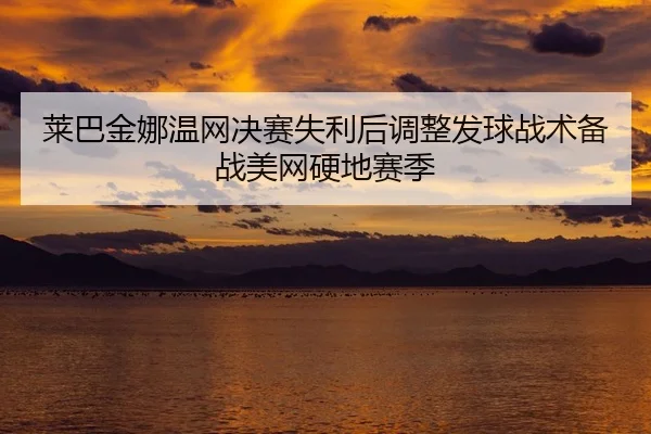 莱巴金娜温网决赛失利后调整发球战术备战美网硬地赛季